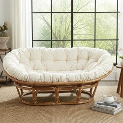 Ovales Papasan-Rattan-Sofa