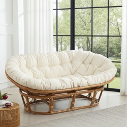 Ovale papasan rotan sofa