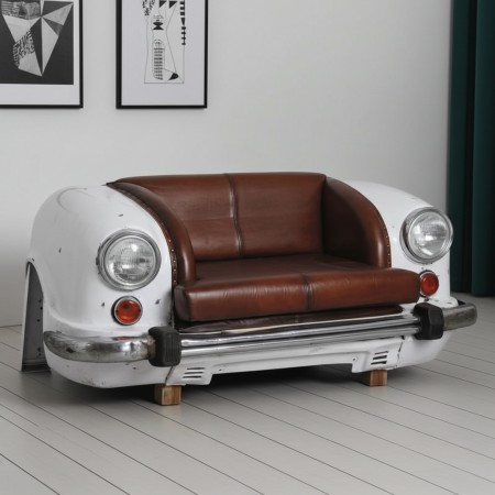 Sofa 2 Plätze weißes Autogitter