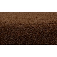 Runder Pouf in brauner Verschluss und Goldmetall