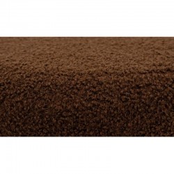 Ronde poef met bruine en gouden ring