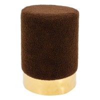 Runde fugl med brun ring og gyldent metal