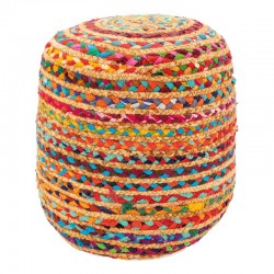 Round cotton and multicolored jute ø 40 h 40