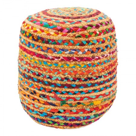 Algodón redondo y jute multicolor ø 40 h 40