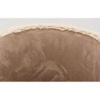 Caixa redonda pouf em lã fivela ø 40 h 45 cm