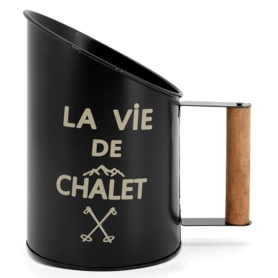 Vida de Chalet" pellets de metal con mango de madera