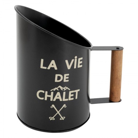 Vida de Chalet" pellets de metal con mango de madera