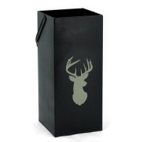 Ensemble complet serviteur de cheminée 4 accessoires "Tête de cerf"