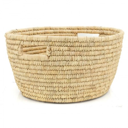 Korg med oval linje av naturleg palme 54 x 44 x 24 cm