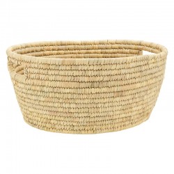 Cesta de linho oval de palma