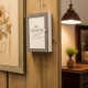 Wooden Wall Key Box 6 Hooks | Closed entrance storage cabinet for keys & trousseaux