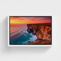 Malerei drucken auf Leinwand Sonnenunterganglandschaft auf dem Meer Ozean-Klippen