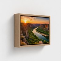 Tableau impression sur toile Paysage Nature coucher de soleil dans un canyon rivière