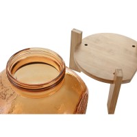 5 L Glas Water Dispenser met Bamboo Montage Bamboe Montage Orange