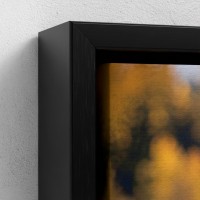 Impresión de la tabla en el paisaje de lienzo Pájaro de la naturaleza con alas desplegadas volando sobre el agua