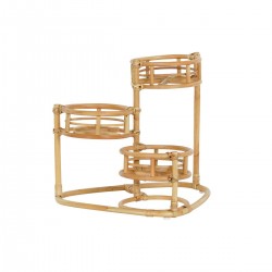 Plank plant houder cache pot natuurlijke rotan design bali 48 x 28 x 45 cm