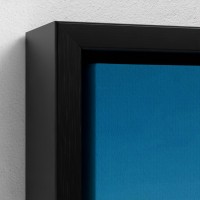 Tafel gedrukte kunst op canvas ingelijste illustratie Landelijk landschap Vreedzame rizieres onder een blauwe hemel Eenzame pers