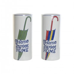Satz von 2 Porzellan-Regenschirmhalter Home Sweet Home, Muster Dekor Regenschirm 19 x 19 x 44 cm