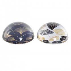 Conjunto de 2 vidro de lavoura decoração flor branca e cinza elegante