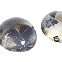 Set of 2 glass clipboard decor white flower and elegant gray