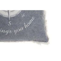 Masser af 2 blå og hvide puder med marine middelhavsfringes, 45 x 10 x 45 cm, seaside stil