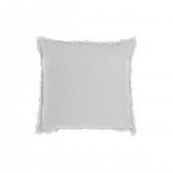 Lotto di 2 cuscini blu e bianchi con frange marine mediterranee, 45 x 10 x 45 cm, stile balneare