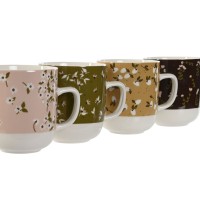 Sæt af 4 kopper porcelæn krus 380 ml ideel kaffe, te, varme drikkevarer
