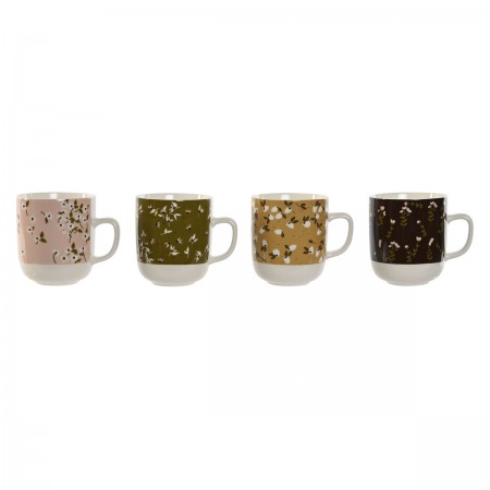 Lot de 4 Tasses Mug en Porcelaine 380 ml Idéal Café, Thé, Boissons Chaudes