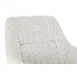 Stols indretning beige polyester metal 59,5 x 60,5 x 78 cm