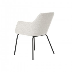 Decorazione sedia in metallo poliestere beige 59,5 x 60,5 x 78 cm