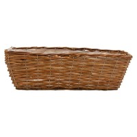 Bruto rieten plantenbak 50 x 16 x 15 cm - Natuurlijk balkon voor raamrand en balkon