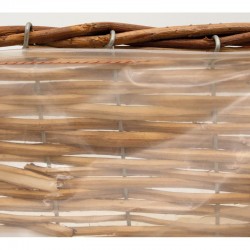 Fioriera di vimini lorda 50 x 16 x 15 cm - Balcone naturale per finestre Bordo e balcone