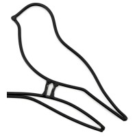 Décoration murale en métal 4 oiseaux posés sur une branche