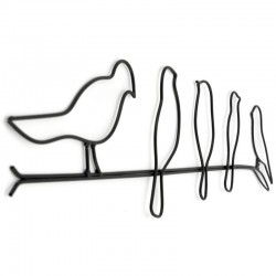 Metallwanddekoration 4 Vögel auf einem Zweig