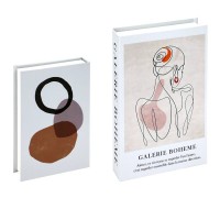 Formulario de libro de decoración de caja, almacenamiento con estilo y decoración vestida con chic