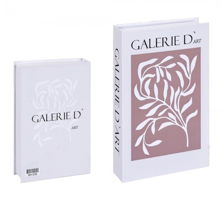 Box Dekoration Buchform, stilvolle Lagerung und gekleidetes Deko Chic