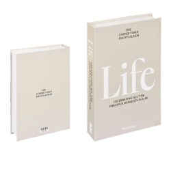 Formulario de libro de decoración de caja, almacenamiento con estilo y decoración vestida con chic