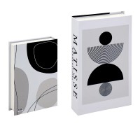 Box Dekoration Buchform, stilvolle Lagerung und gekleidetes Deko Chic