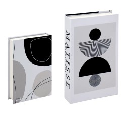 Box Dekoration Buchform, stilvolle Lagerung und gekleidetes Deko Chic