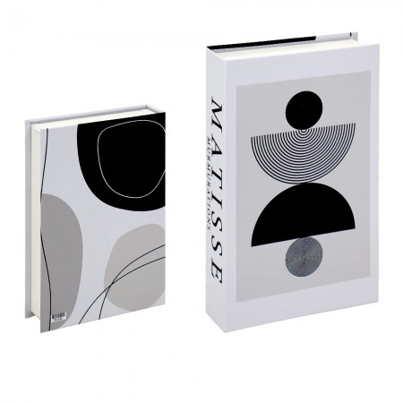 Formulário de livro de decoração de caixa, armazenamento elegante e deco chique deco