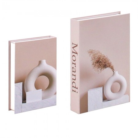 Formulario de libro de decoración de caja, almacenamiento con estilo y decoración vestida con chic