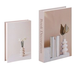 Formulario de libro de decoración de caja, almacenamiento con estilo y decoración vestida con chic