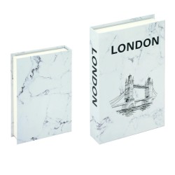 Formulário de livro de decoração de caixa, armazenamento elegante e deco chique deco