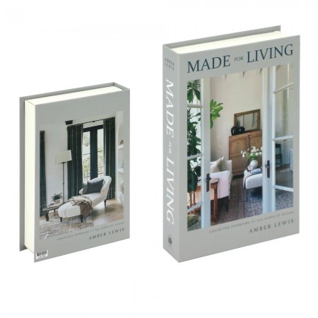 Formulário de livro de decoração de caixa, armazenamento elegante e deco chique deco