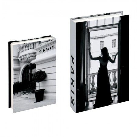 Box Dekoration Buchform, stilvolle Lagerung und gekleidetes Deko Chic