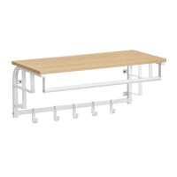 Porta a muro con mensola e mensola di stoccaggio e mensola del mensola Guardaroba Golden Oak Design