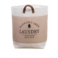 Foldable cloth linen basket with handles 33 x 33 x 48 cm