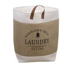 Sammenleggbar klut Linen Basket med håndtak 33 x 33 x 48 cm