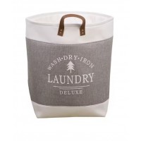 Sammenleggbar klut Linen Basket med håndtak 33 x 33 x 48 cm