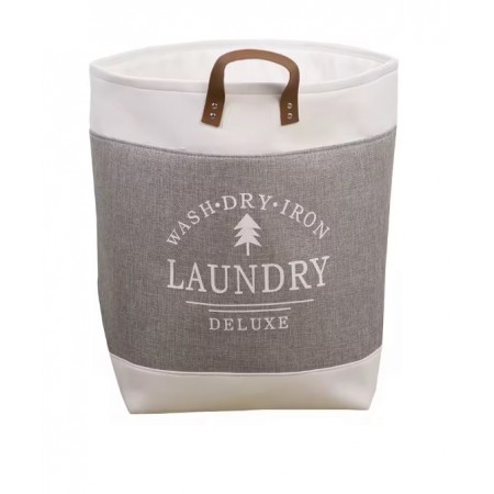 Sammenleggbar klut Linen Basket med håndtak 33 x 33 x 48 cm